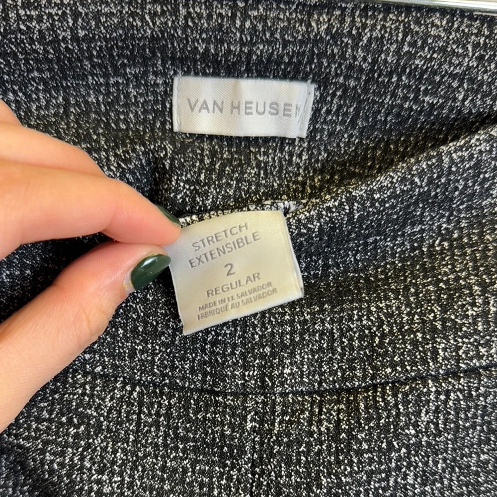 Van Heusen Size 2 Gray Textured Pants